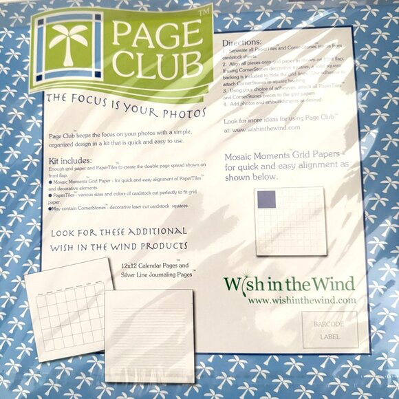 Wish In The Wind Mosaic Moments 3 Page Kits 12x12 Acid-Free Heavyweight Cardstoc - Picture 14 of 16